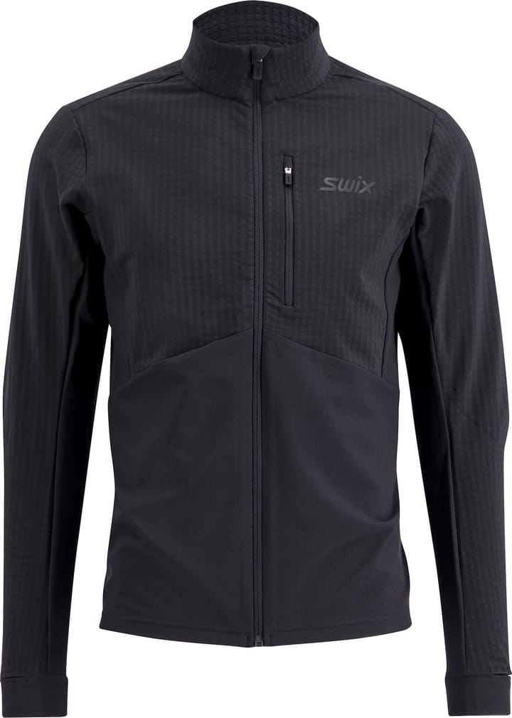 Men's Pace Hybrid Full Zip Midlayer Black Swix