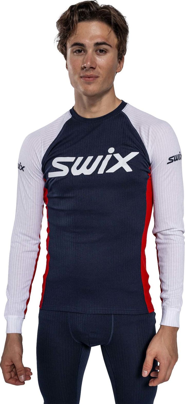 Swix Racex Classic Long Sleeve M Dark Navy/Bright White Swix