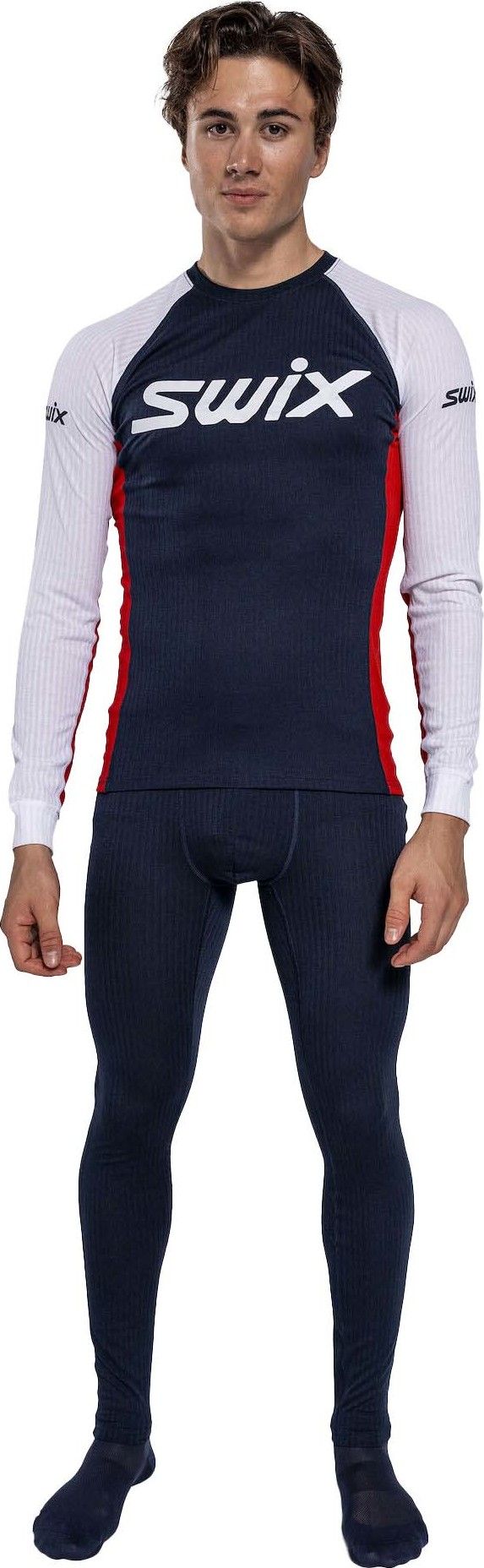 Swix Racex Classic Long Sleeve M Dark Navy/Bright White Swix