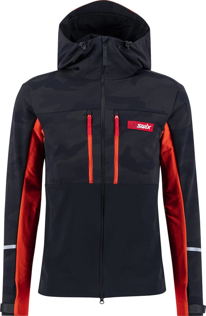 Swix Men's Surmount Soft Shield Jacket Black/Fiery Red Swix