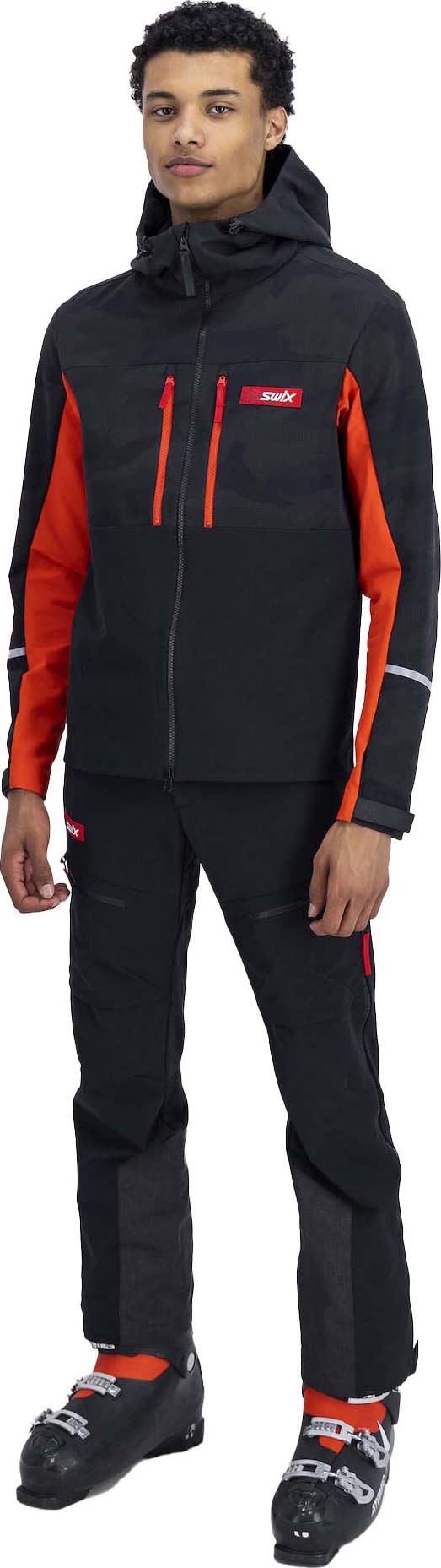 Swix Men's Surmount Soft Shield Jacket Black/Fiery Red Swix