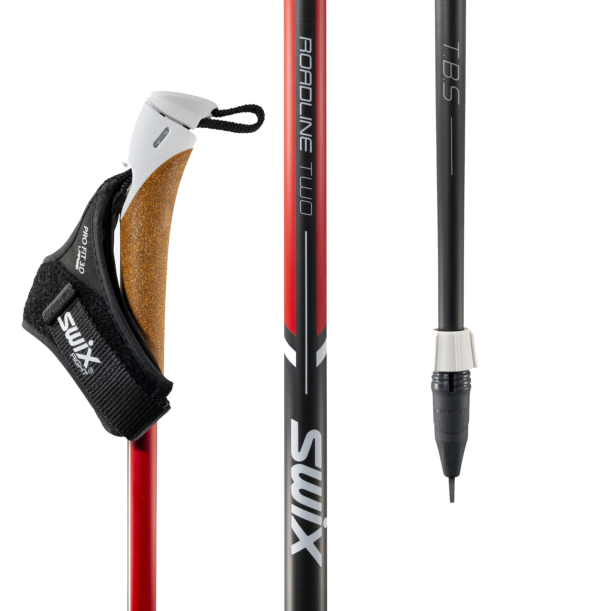 Swix Roadline 2 Pole Red/Black Längdskidstavar NoColor 135 cm