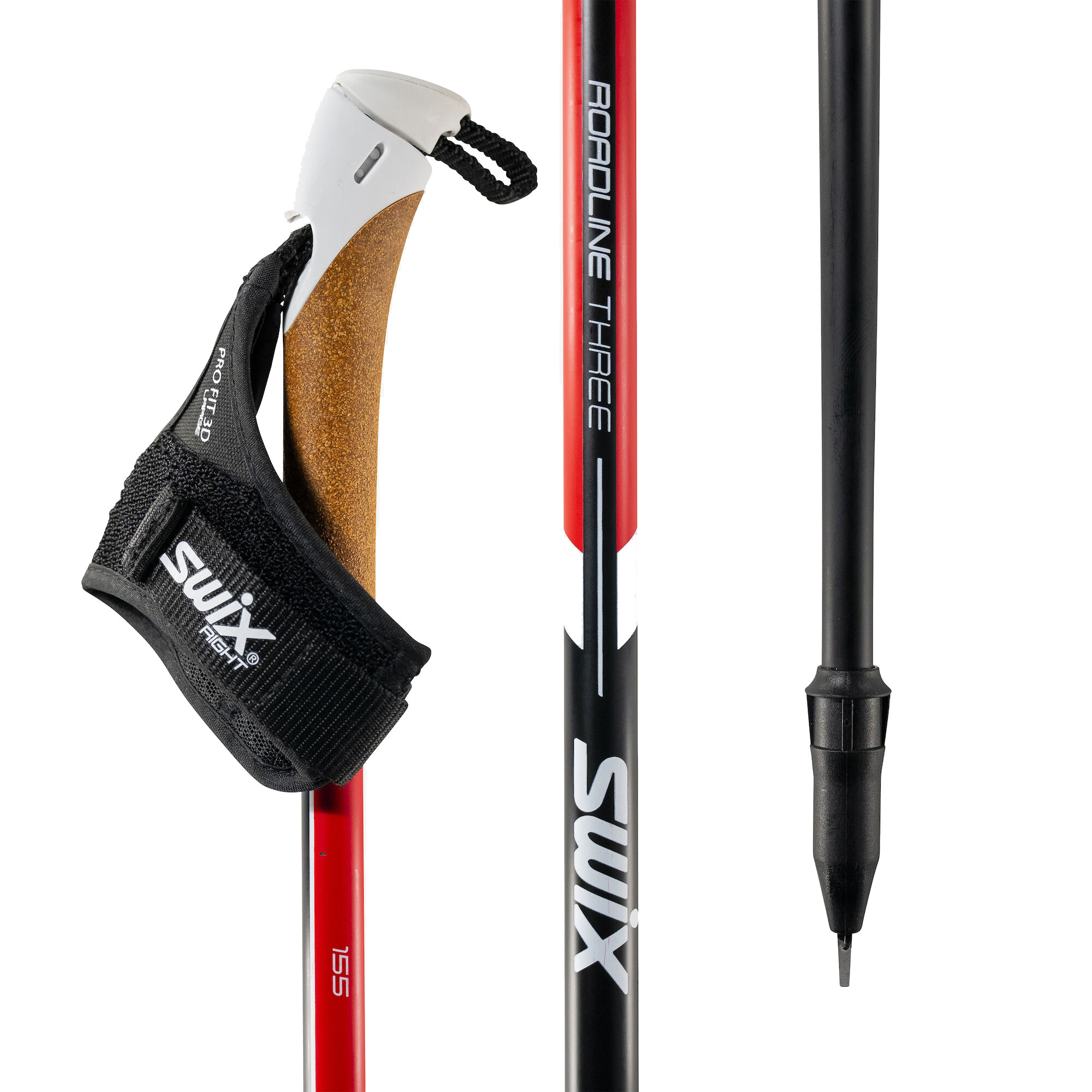 Roadline 3 Pole 165 cm, Red/Black