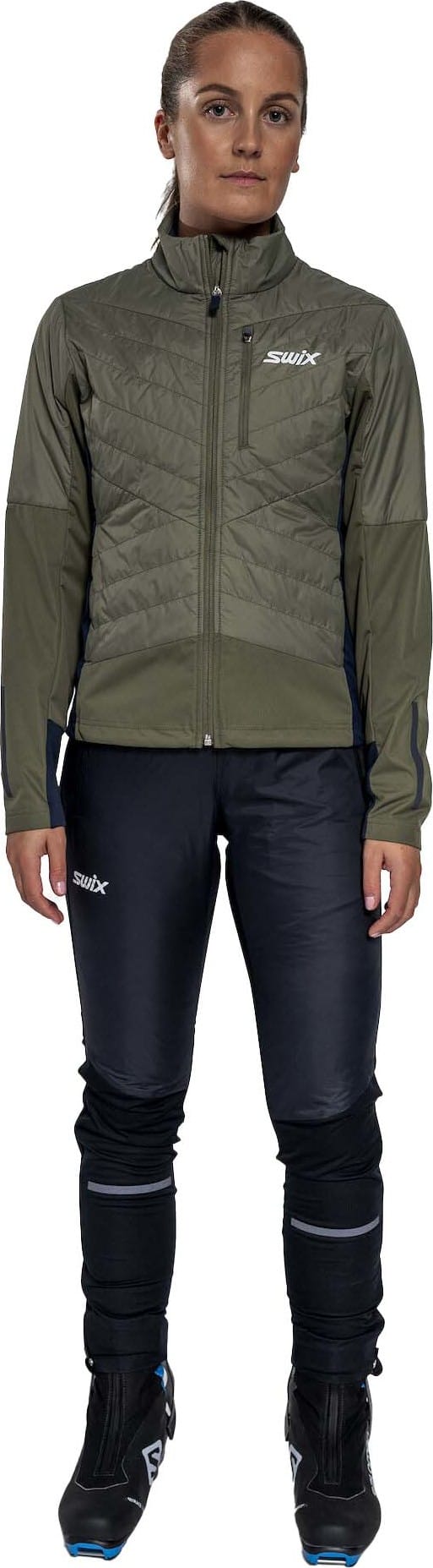 Swix Women's Dynamic Hybrid Insulated Jacket Olive/ Dark Navy Swix
