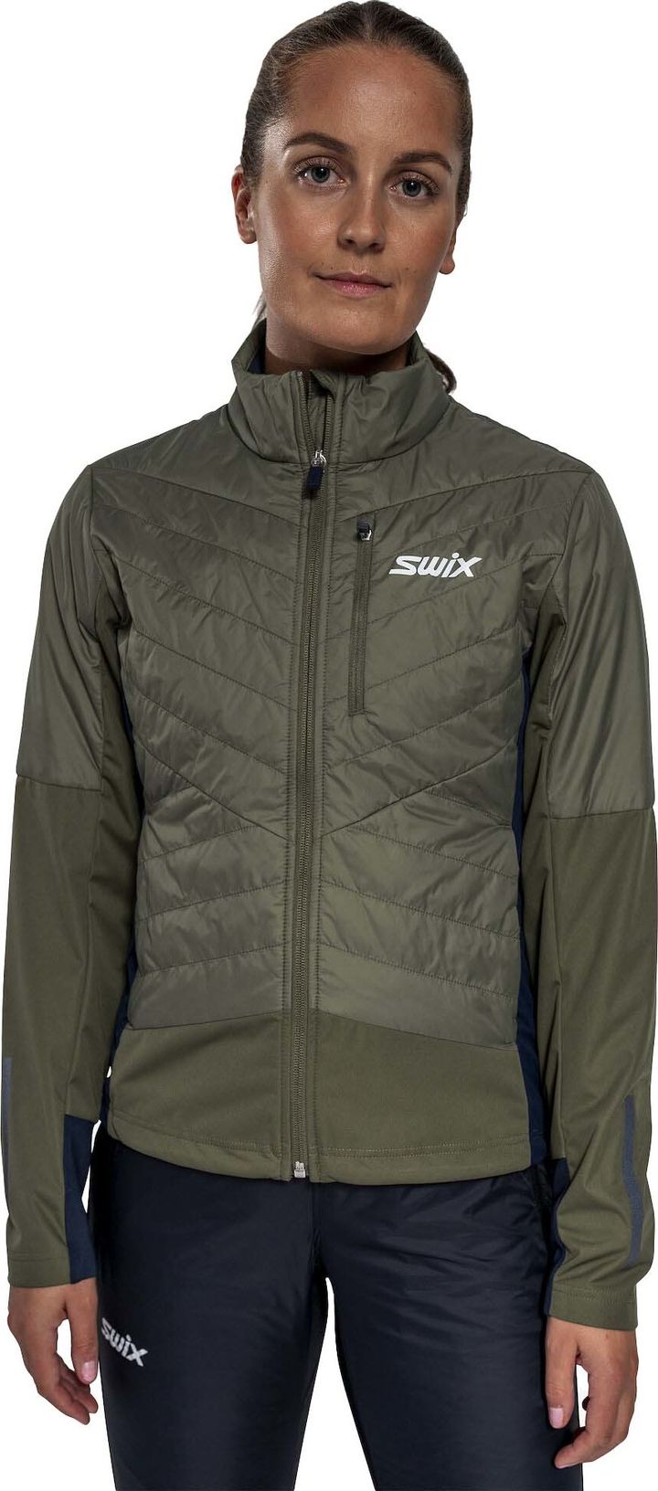 Swix Women's Dynamic Hybrid Insulated Jacket Olive/ Dark Navy Swix
