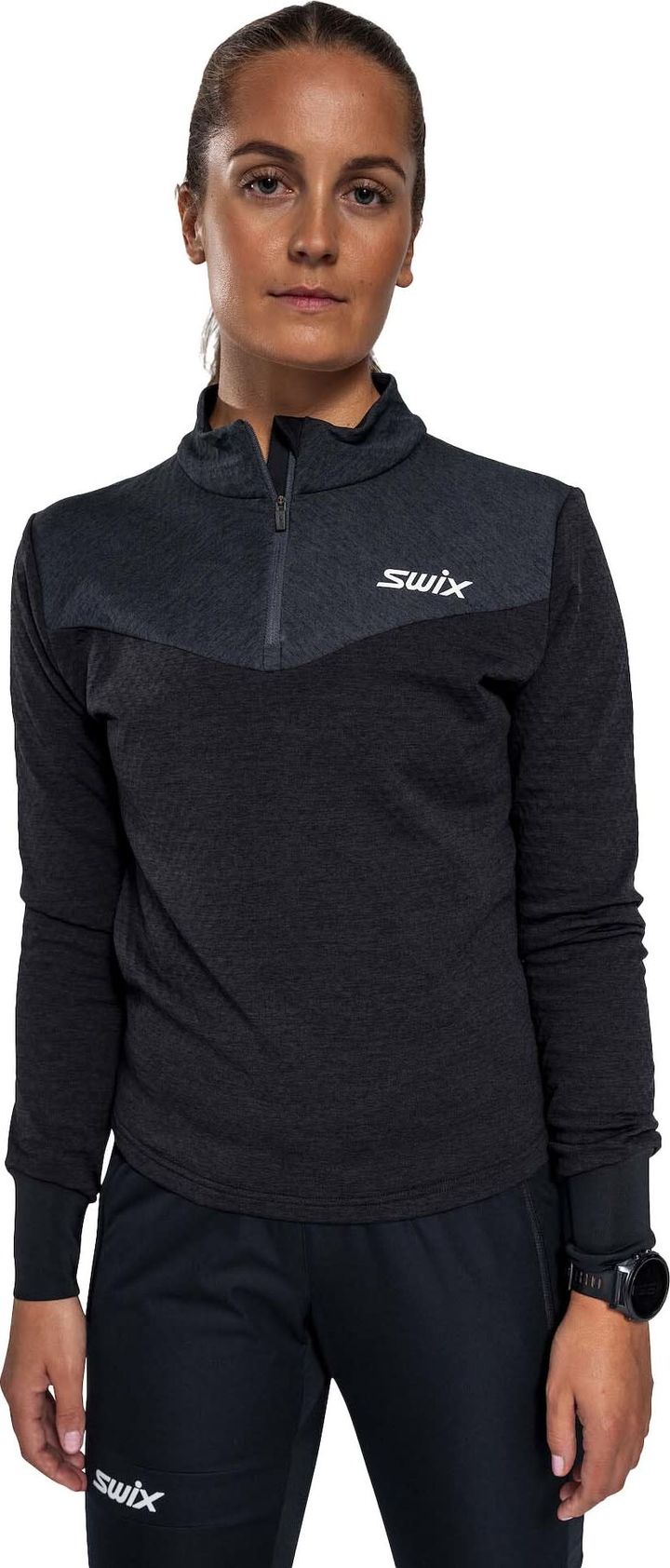 Swix Women's Dynamic Midlayer Half Zip Black/Phantom Swix