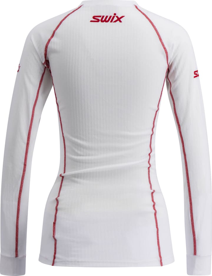 Swix Women's RaceX Classic Long Sleeve Bright White/Swix Red Swix