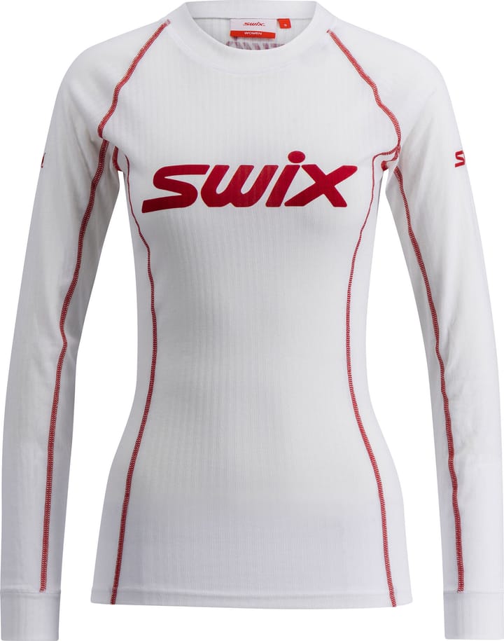 Swix Women's RaceX Classic Long Sleeve Bright White/Swix Red Swix