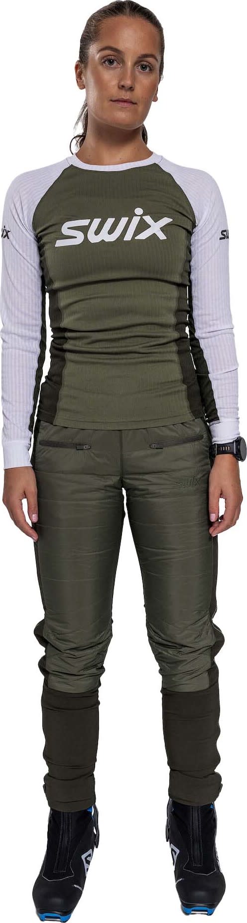 Swix Women's RaceX Classic Long Sleeve Olive/ Bright White Swix
