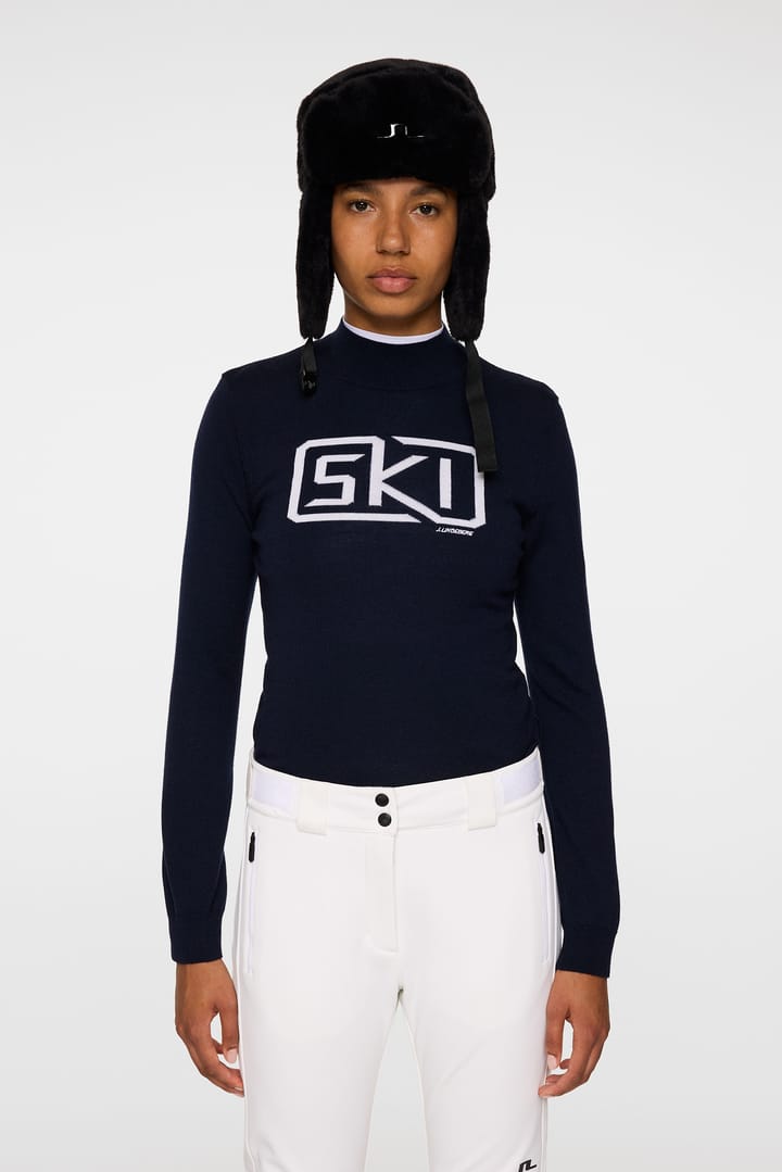 J.Lindeberg Women's Miracle Knitted Sweater JL Navy J.Lindeberg J.Lindeberg Women's Miracle Knitted Sweater JL Navy J.Lindeberg