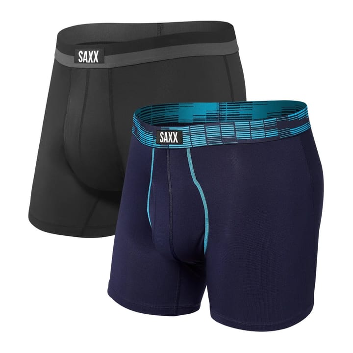 SAXX SAXX 2PK SPORT MESH BOXER NAVY DIGI DNA/BLACK SAXX