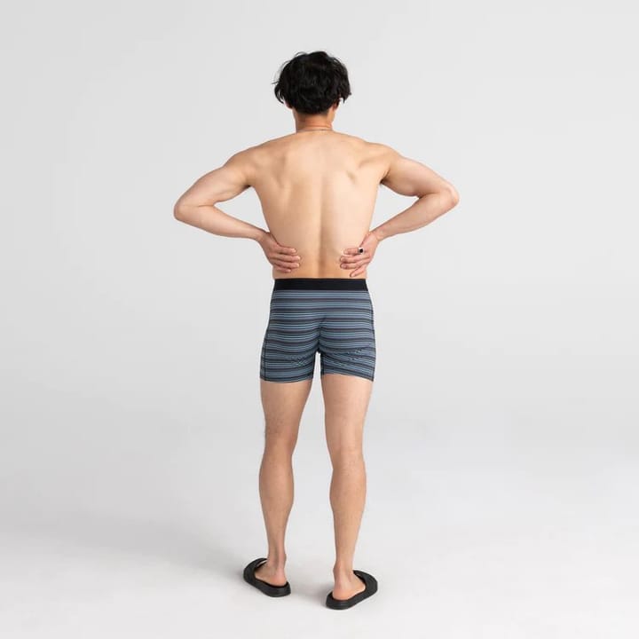 SAXX SAXX 2PK QUEST BOXER SUNRISE STRIPE/BLACK II SAXX SAXX SAXX 2PK QUEST BOXER SUNRISE STRIPE/BLACK II SAXX