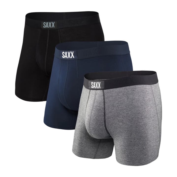 SAXX SAXX 3PK VIBE BOXER BLACK/GREY/BLUE SAXX SAXX SAXX 3PK VIBE BOXER BLACK/GREY/BLUE SAXX