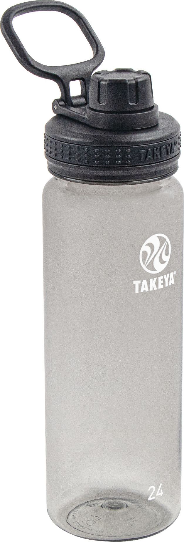 Takeya Tritan Water Bottle 24oz - Spout Lid, Stormy Black, BPA-Free, Leak-Proof