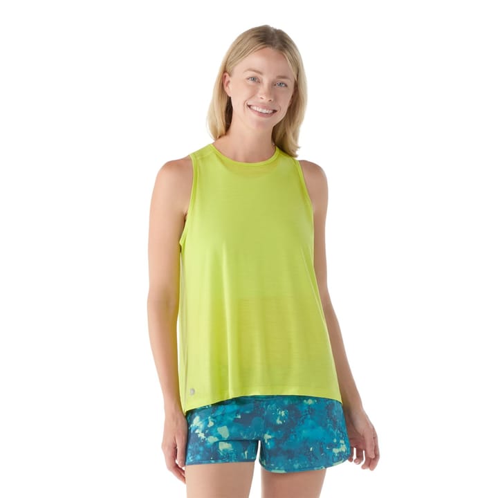 Smartwool Women's Active Ultralite High Neck Tank Limeade Smartwool