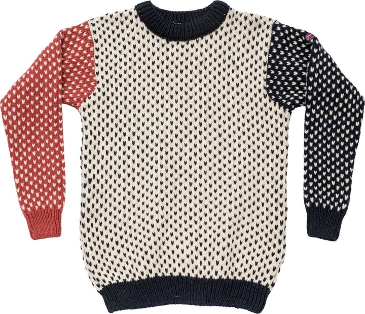Devold Unisex Nordsjø Wool Sweater Offwhite/Navy/Marsala Devold