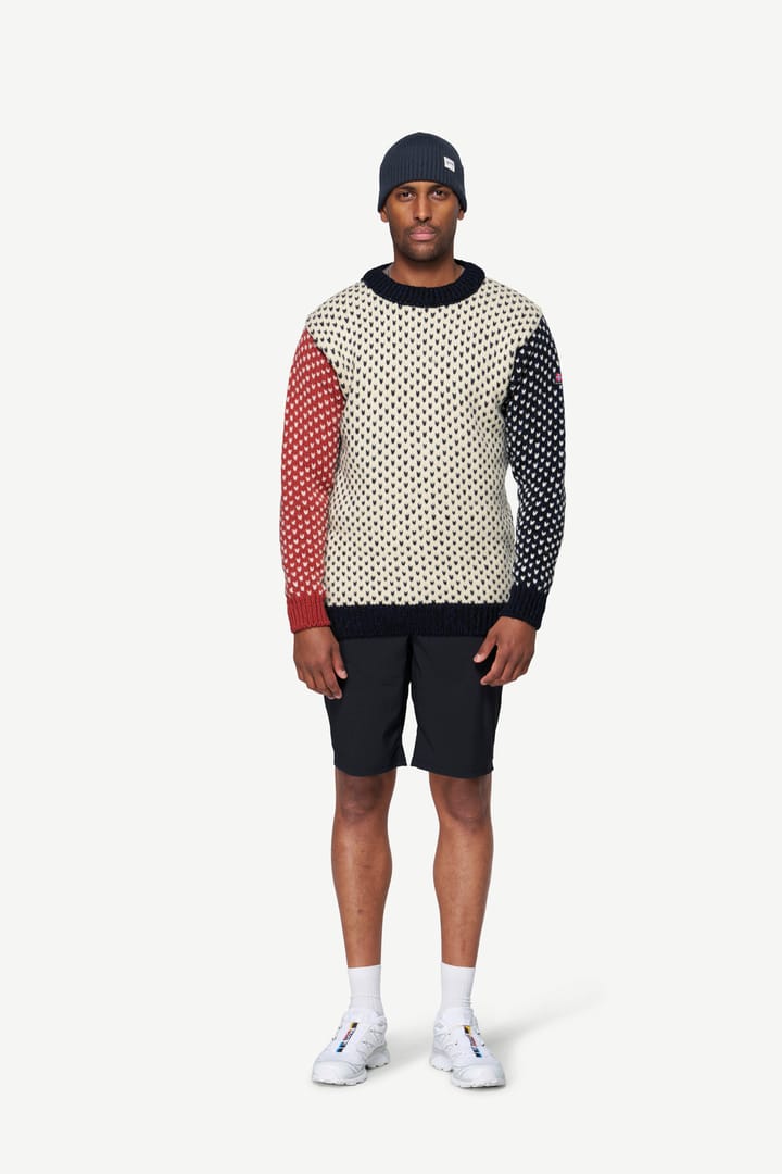 Devold Unisex Nordsjø Wool Sweater Offwhite/Navy/Marsala Devold Devold Unisex Nordsjø Wool Sweater Offwhite/Navy/Marsala Devold