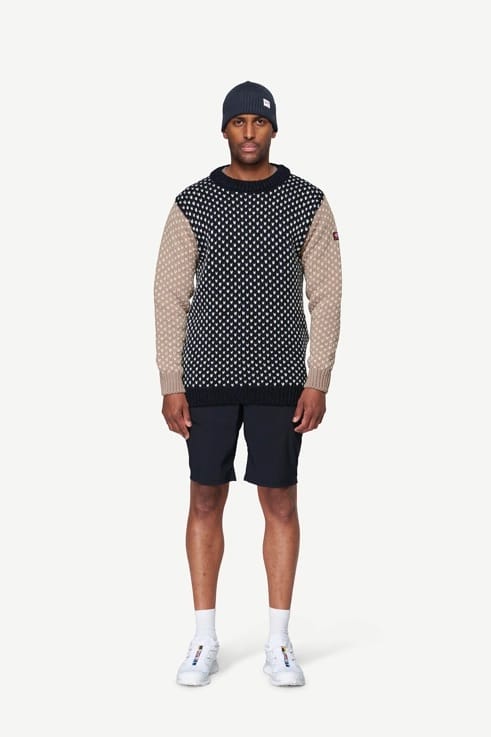 Devold Unisex Nordsjø Wool Sweater Navy/stone/olive Devold