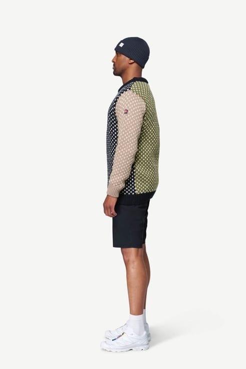 Devold Unisex Nordsjø Wool Sweater Navy/stone/olive Devold
