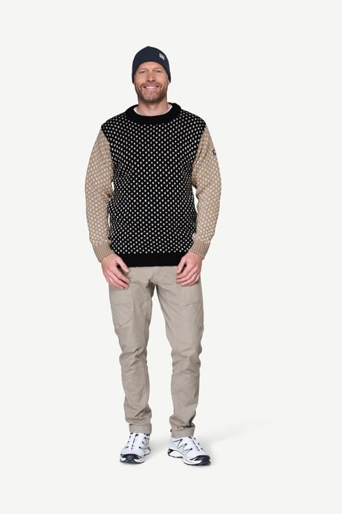 Devold Unisex Nordsjø Wool Sweater Navy/stone/olive Devold