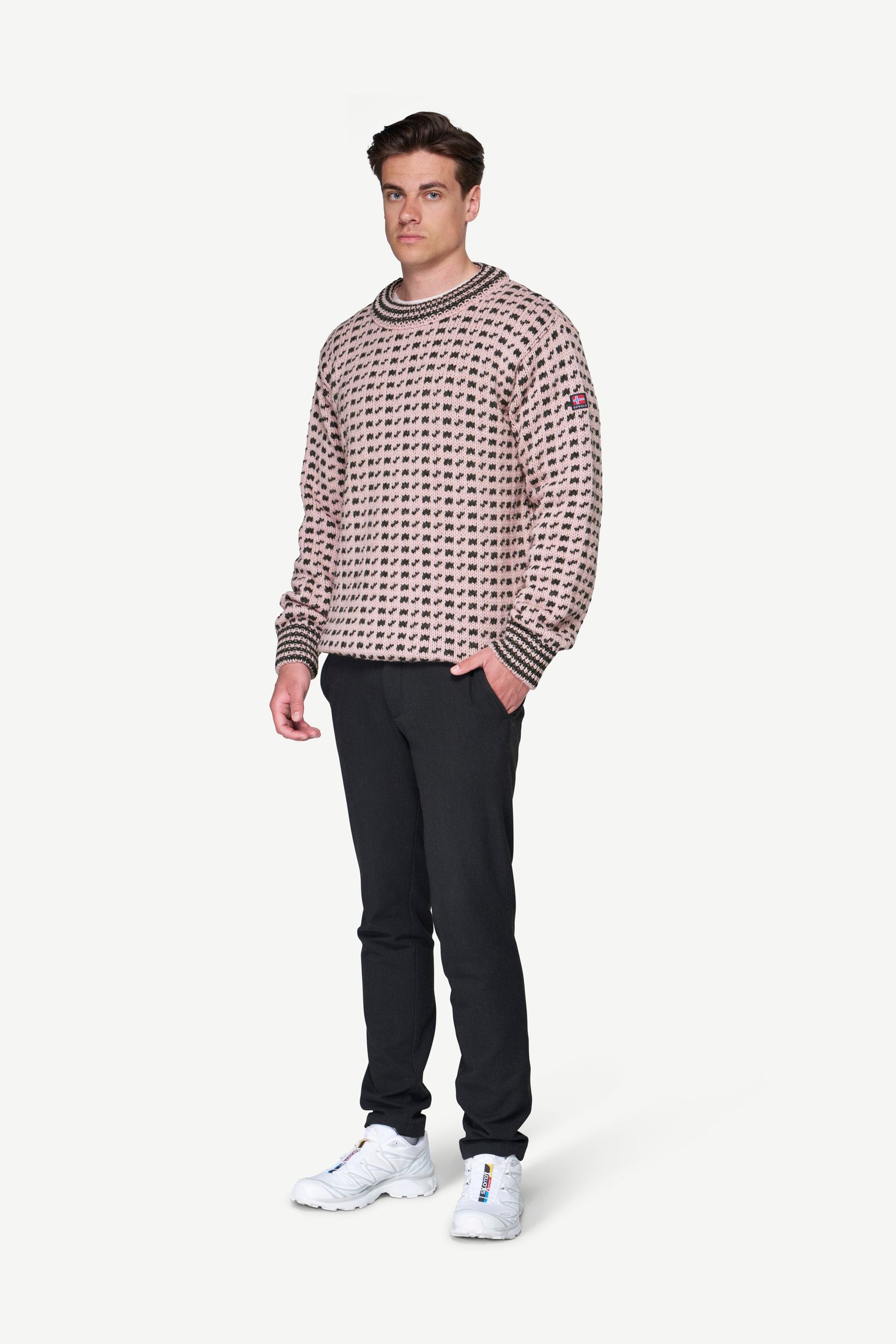 Devold Unisex Original Islender Wool Sweater Chalk Pink/Anthracite