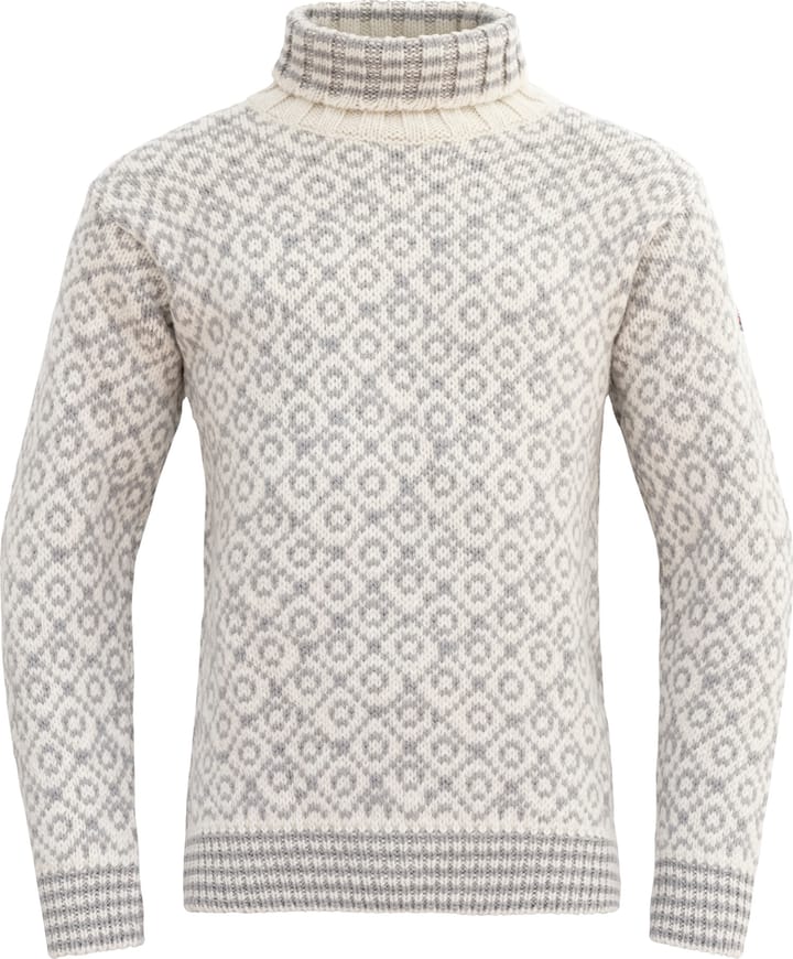 Devold Unisex Svalbard Sweater High Neck Offwhite/Grey Devold