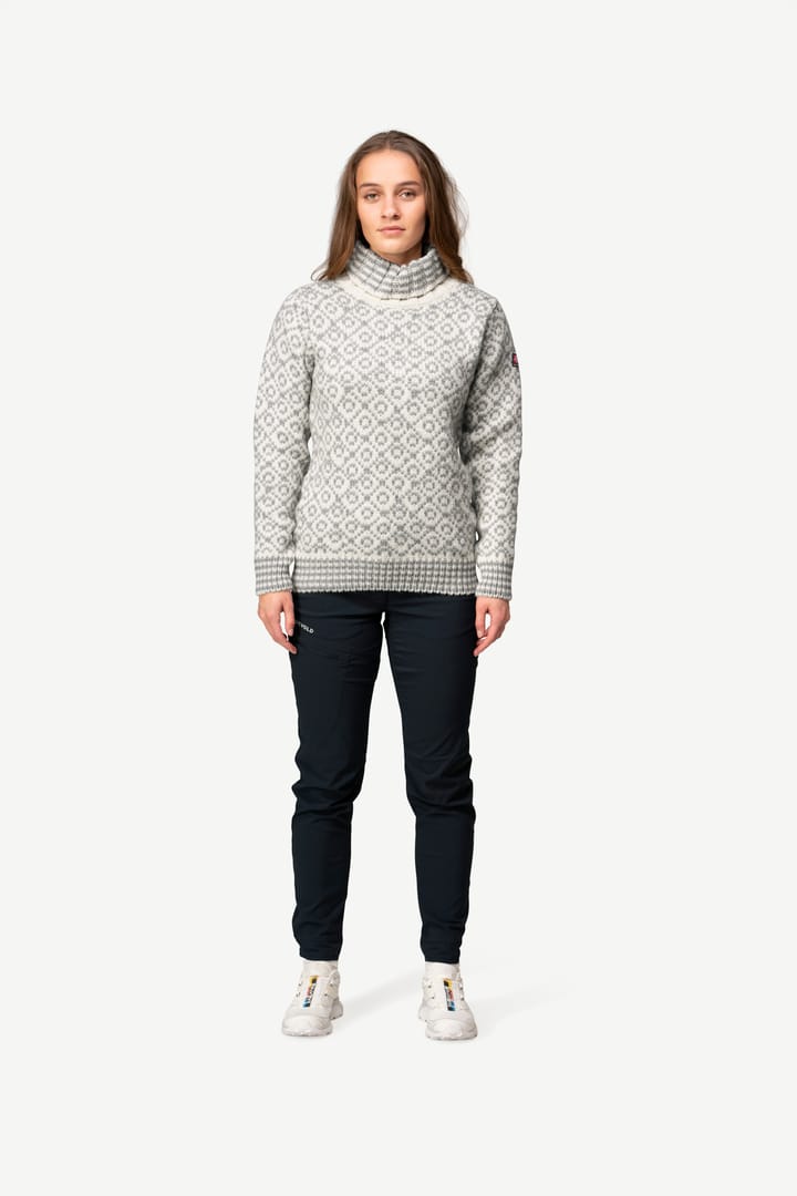 Devold Unisex Svalbard Sweater High Neck Offwhite/Grey Devold Devold Unisex Svalbard Sweater High Neck Offwhite/Grey Devold