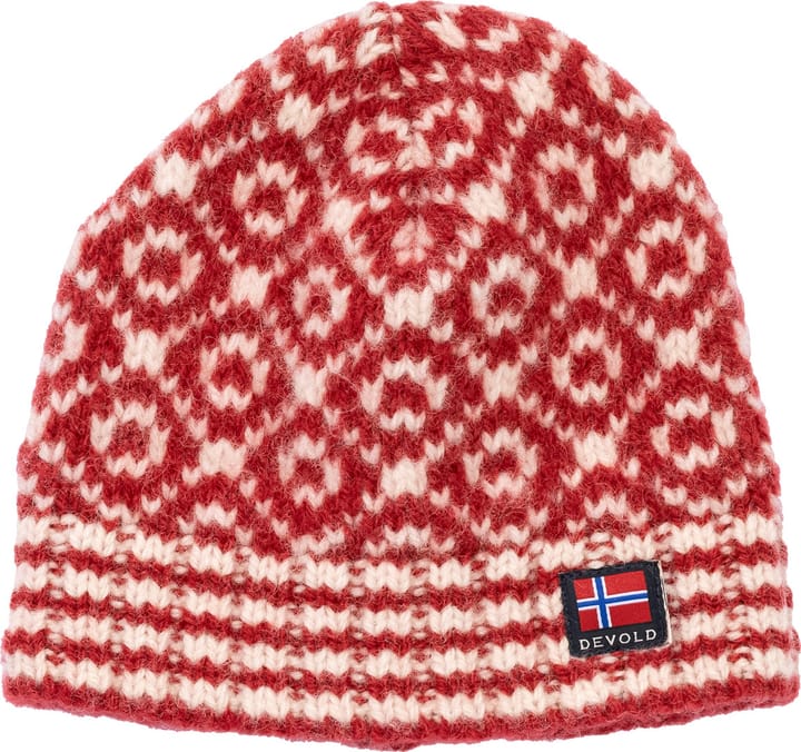 Devold Svalbard Wool Beanie Hindberry/offwhite Devold