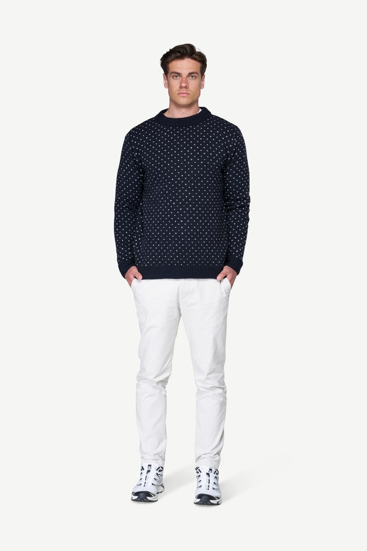 Devold Unisex Sørisen Wool Sweater Ink/Off White Devold Devold Unisex Sørisen Wool Sweater Ink/Off White Devold