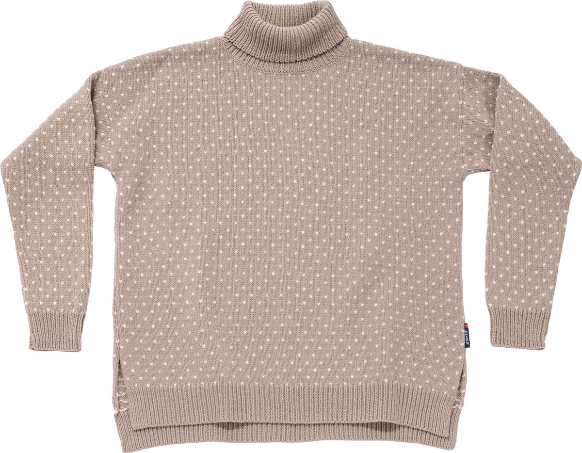 Devold Women's Sørisen Wool High Neck Stone/offwhite