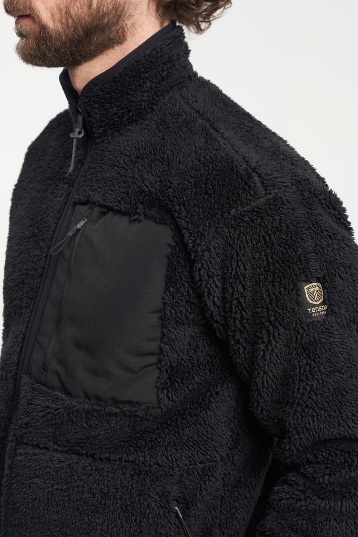 Men's Thermal Pile Zip Jacket Black Tenson