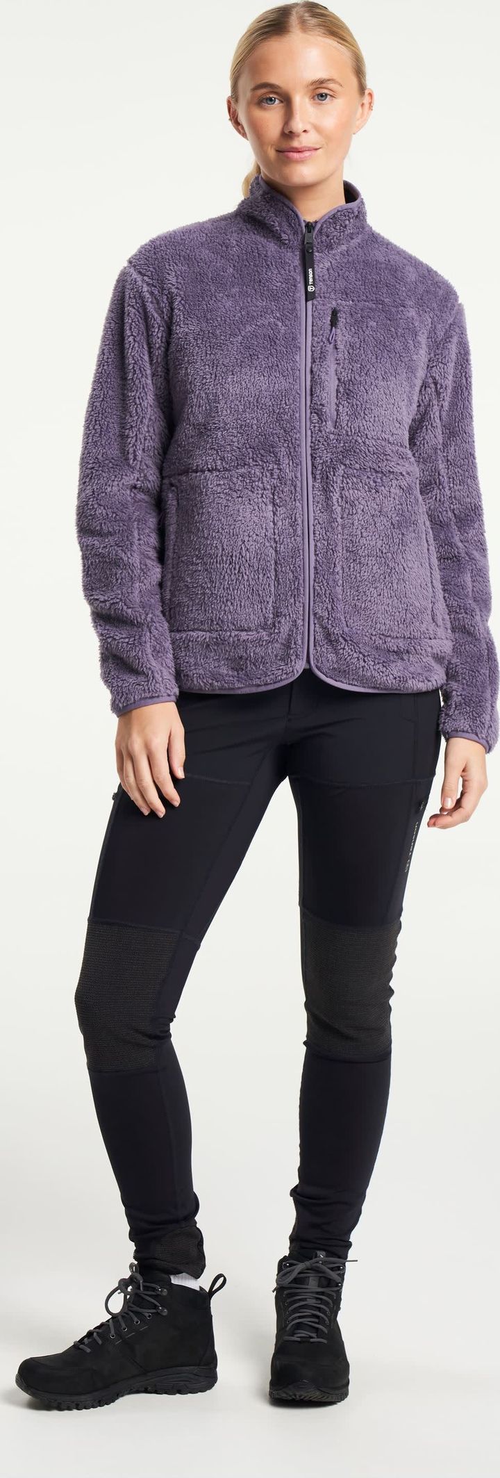 Women's Thermal Pile Zip Jacket Purple Tenson