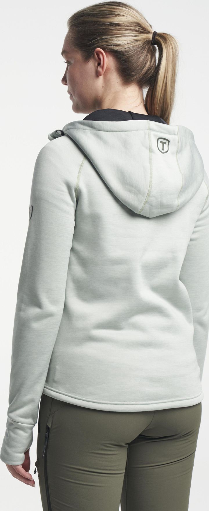 Women's TXlite Hoodie Zip Grey Green Tenson