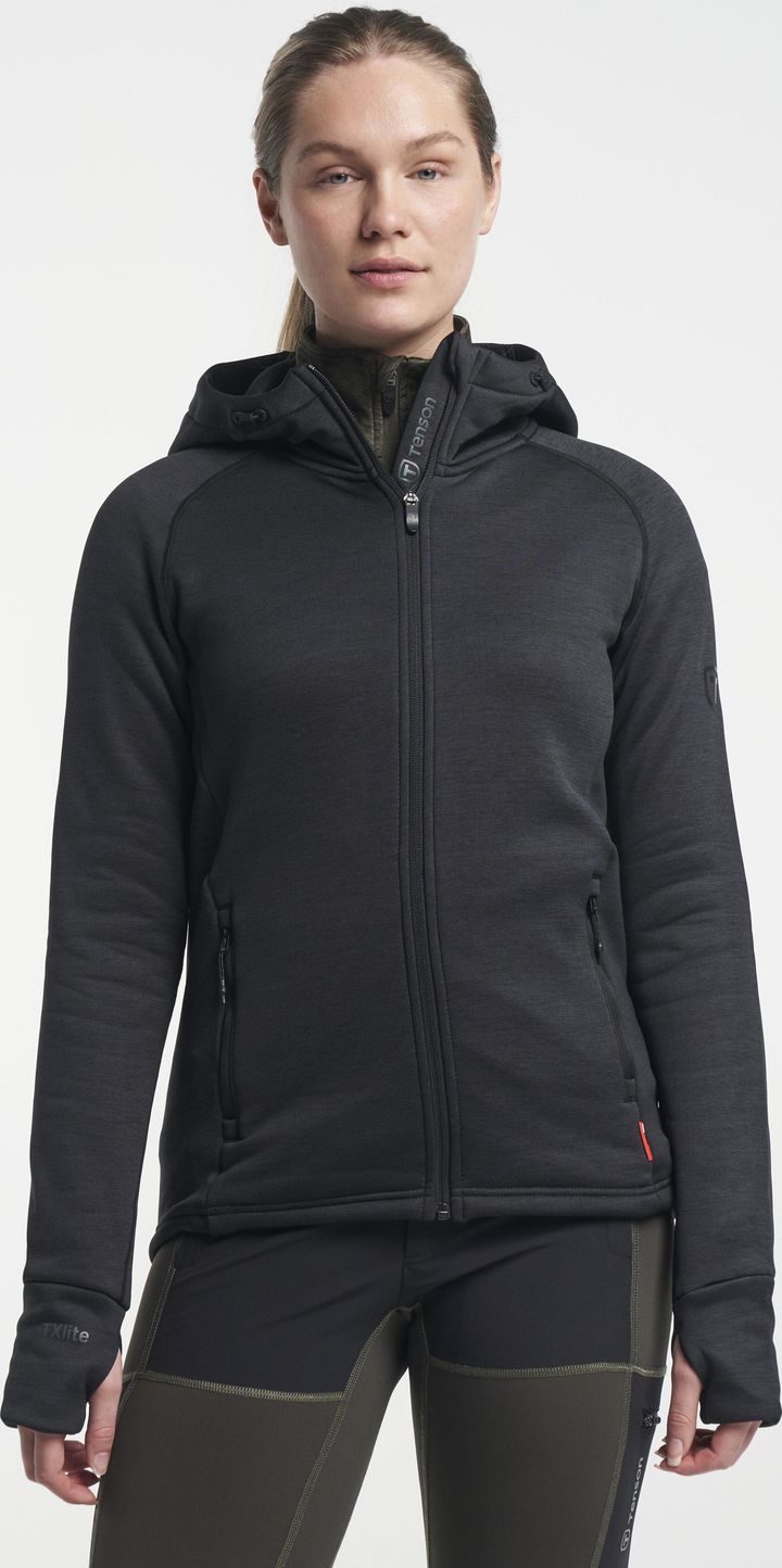 Women's TXlite Hoodie Zip Black Tenson