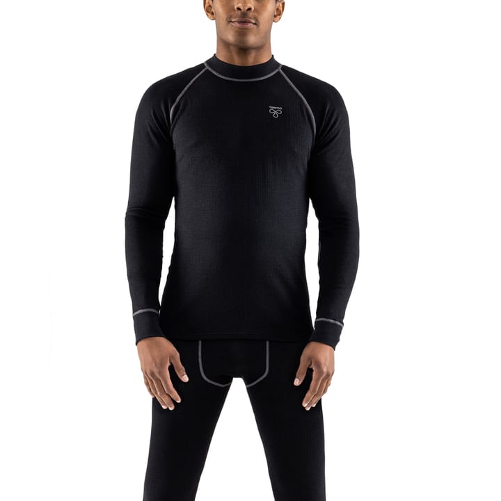 Wool Set Round Neck Long Johns Black Termo