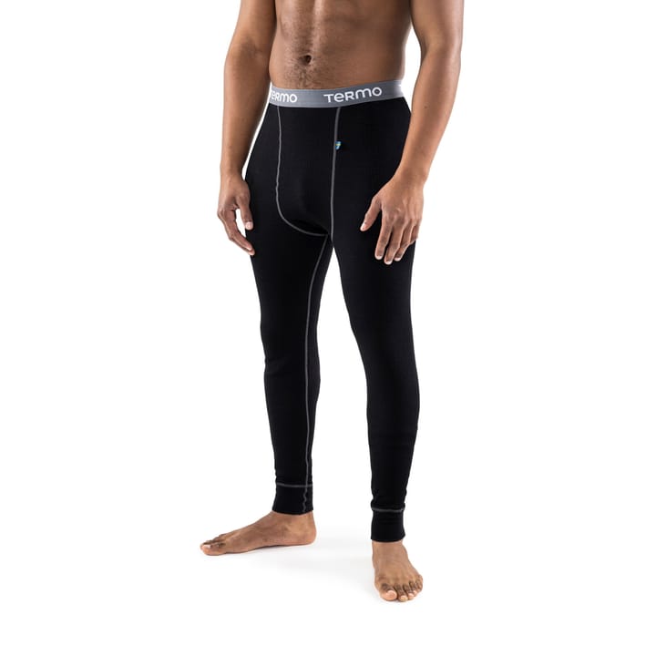 Wool Set Round Neck Long Johns Black Termo