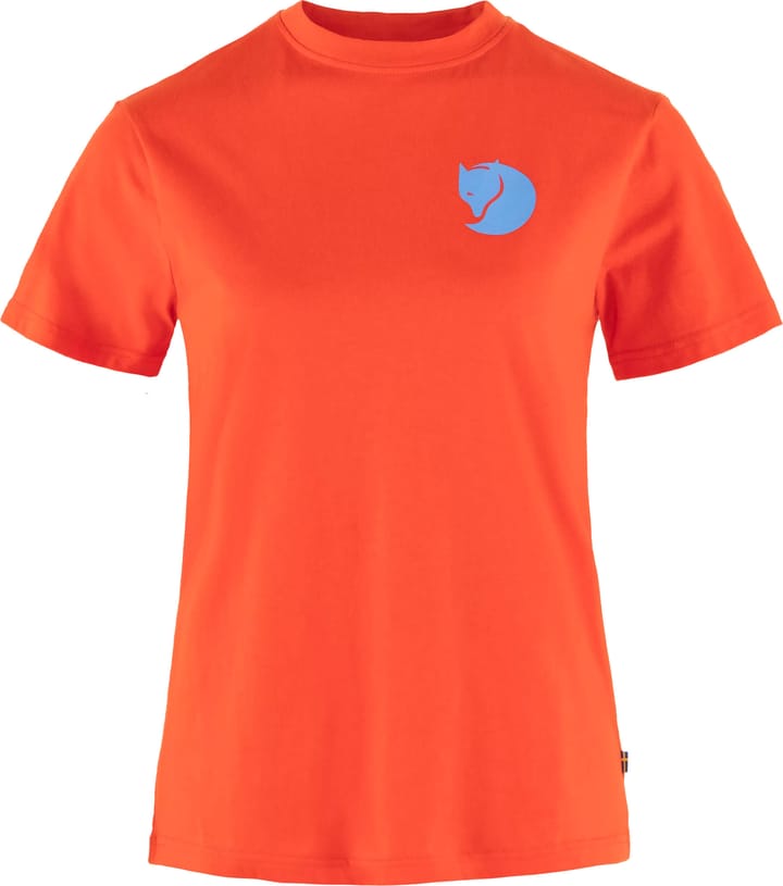 Fjällräven Women's Fox Boxy Logo Tee Flame Orange Fjällräven