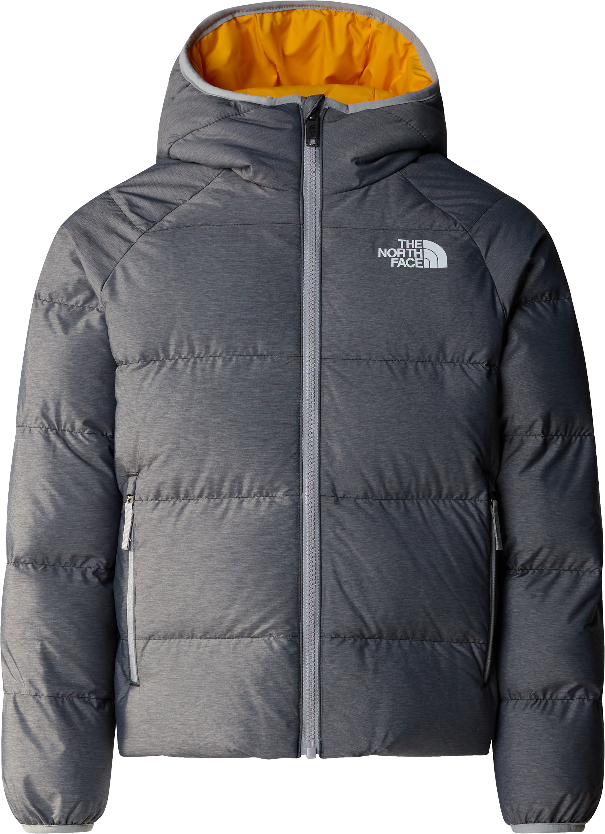 Boys’ Reversible North Down Hooded Jacket TNF MEDIUM GREY HEAT