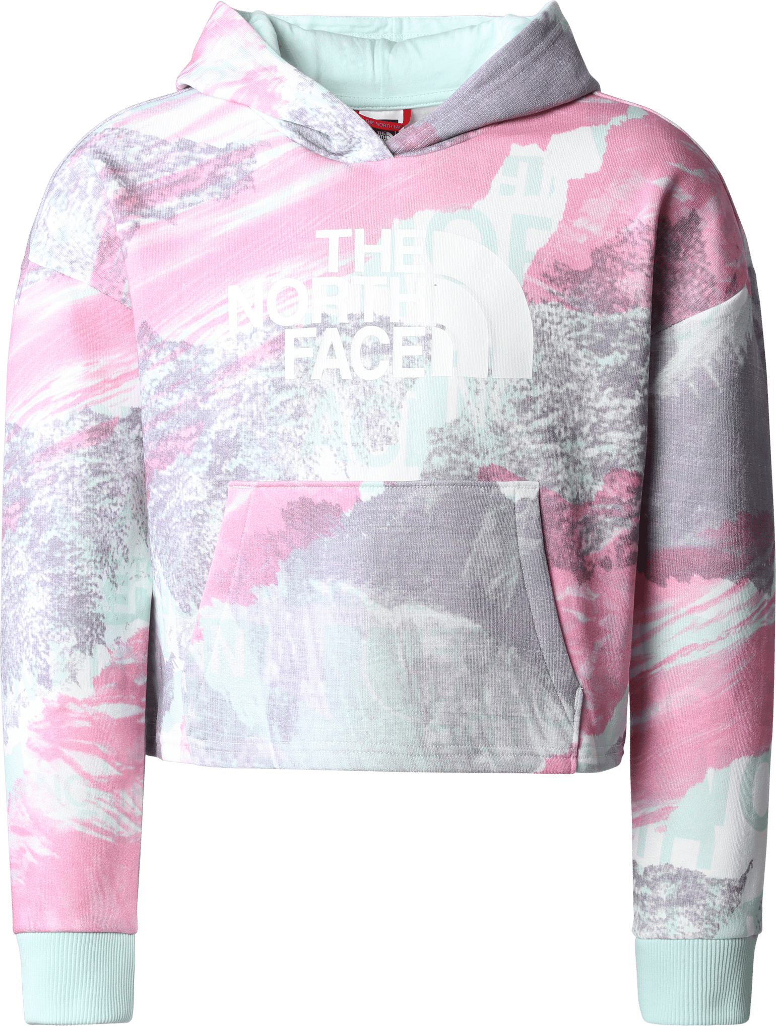 The North Face Girls' Drew Peak Light Hoodie Super Pink Girls Print