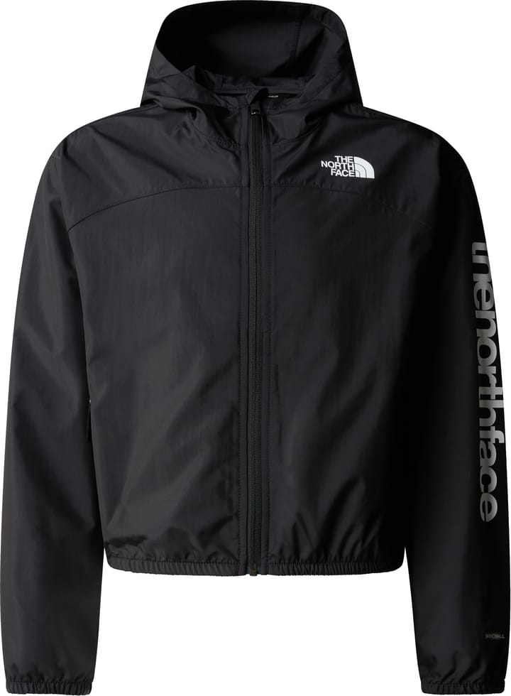 The North Face Girls' Never Stop Hooded WindWall Jacket TNF Black The North Face