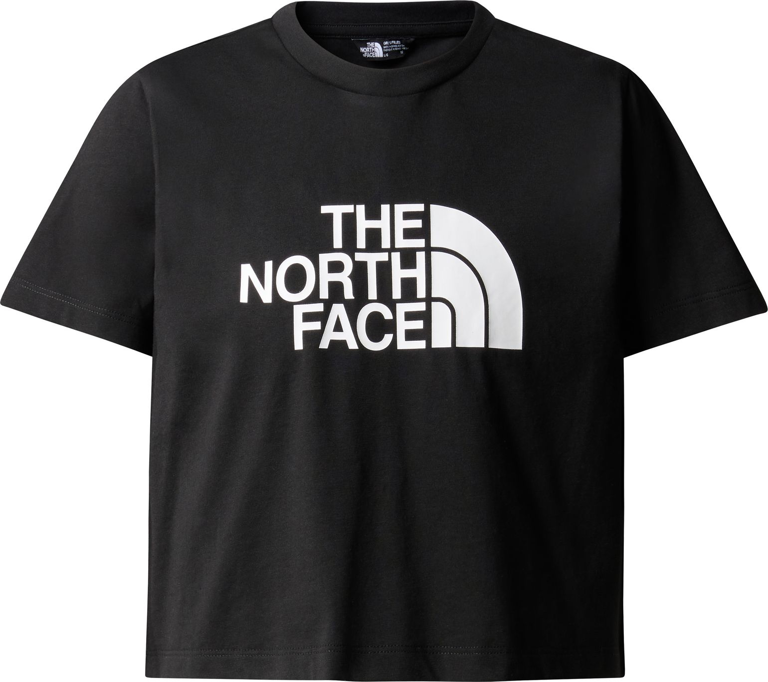 The North Face Girls' Cropped Easy T-Shirt TNF Black