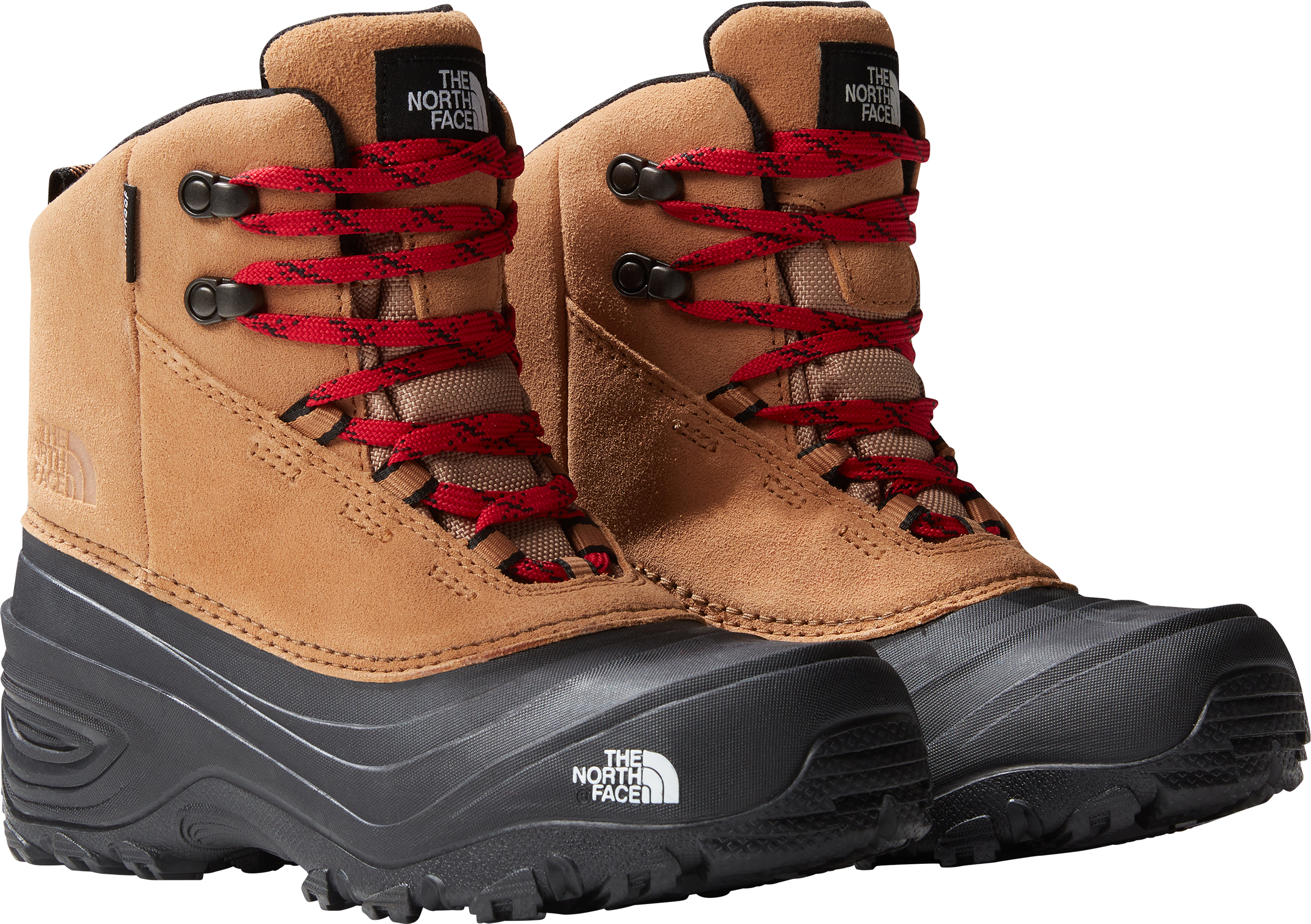 Kids’ Chilkat V Lace Waterproof Hiking Boots ALMOND BUTTER/TNF BLACK