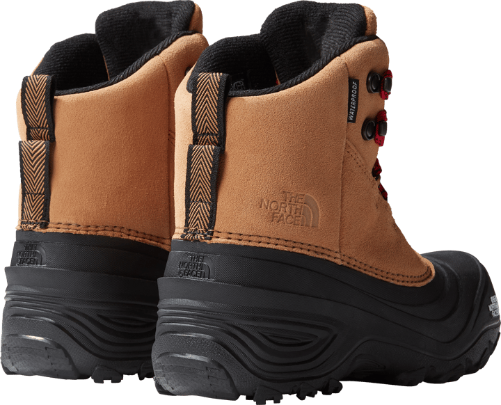 The North Face Kids' Chilkat V Lace Waterproof Hiking Boots Almond Butter/TNF Black The North Face