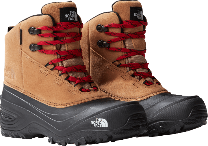 The North Face Kids' Chilkat V Lace Waterproof Hiking Boots Almond Butter/TNF Black The North Face