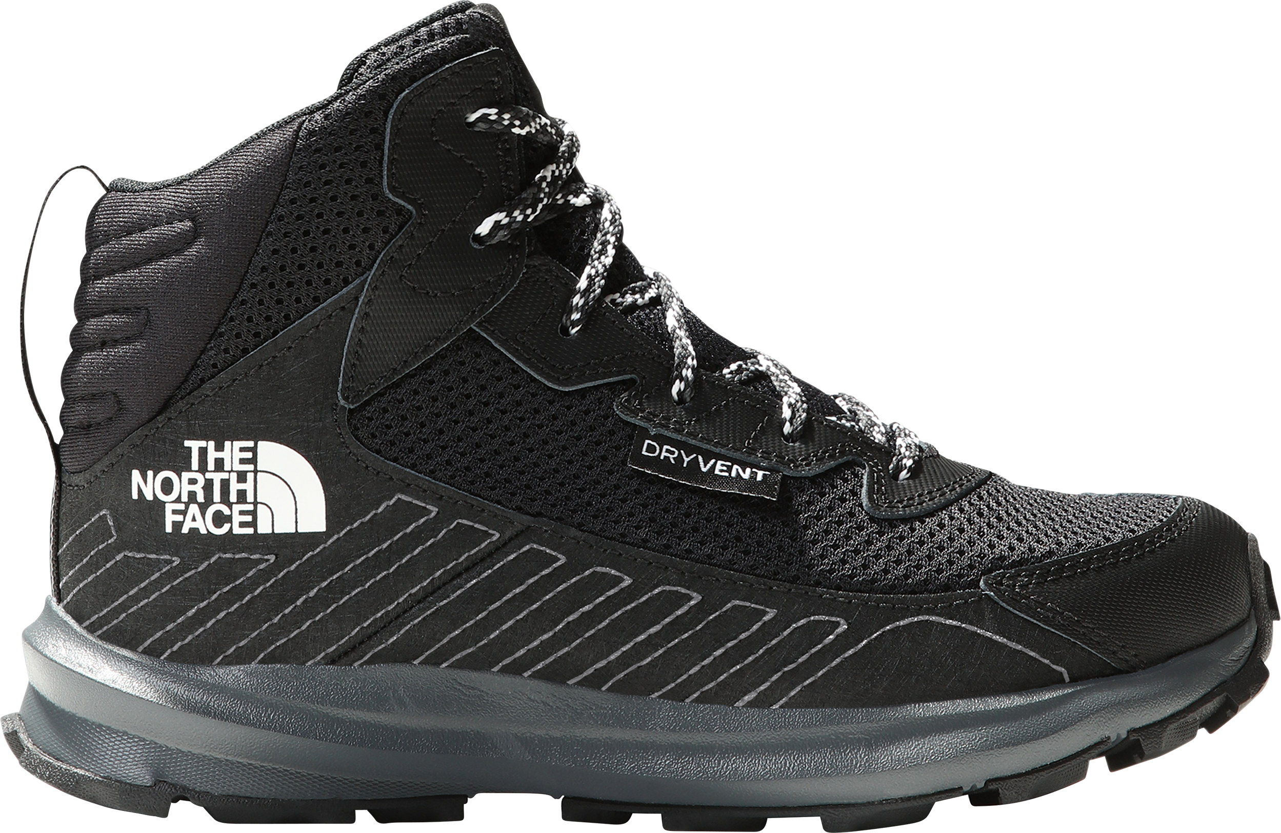 Kids’ Fastpack Waterproof Mid Hiking Boots TNF BLACK/TNF BLACK