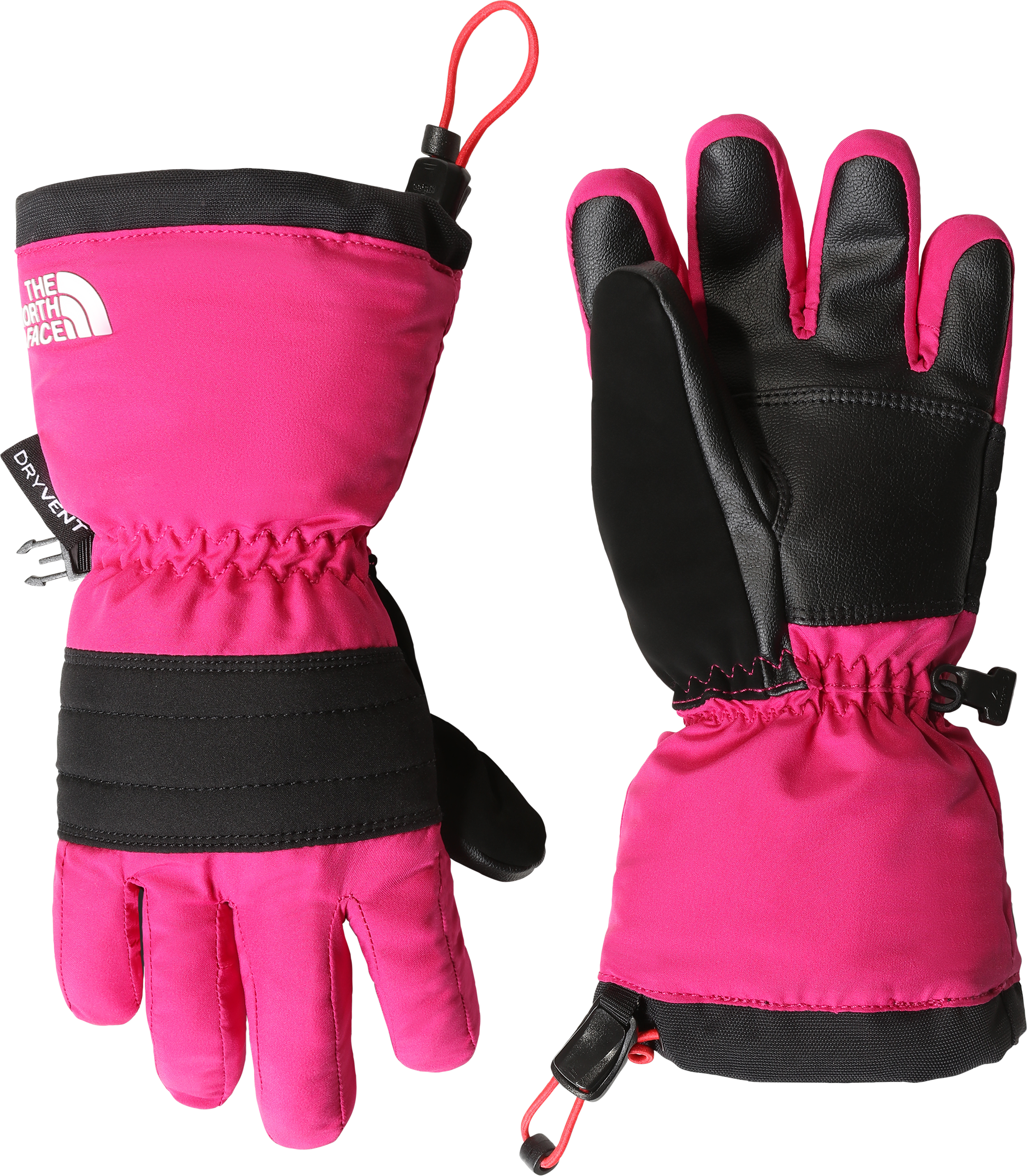 Kids’ Montana Ski Etip Gloves Fuschia Pink-TNF Black