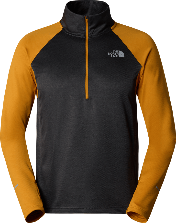 Men's 1/4 Zip Run Fleece ASPHALT GREY HR/CTRNYLW The North Face