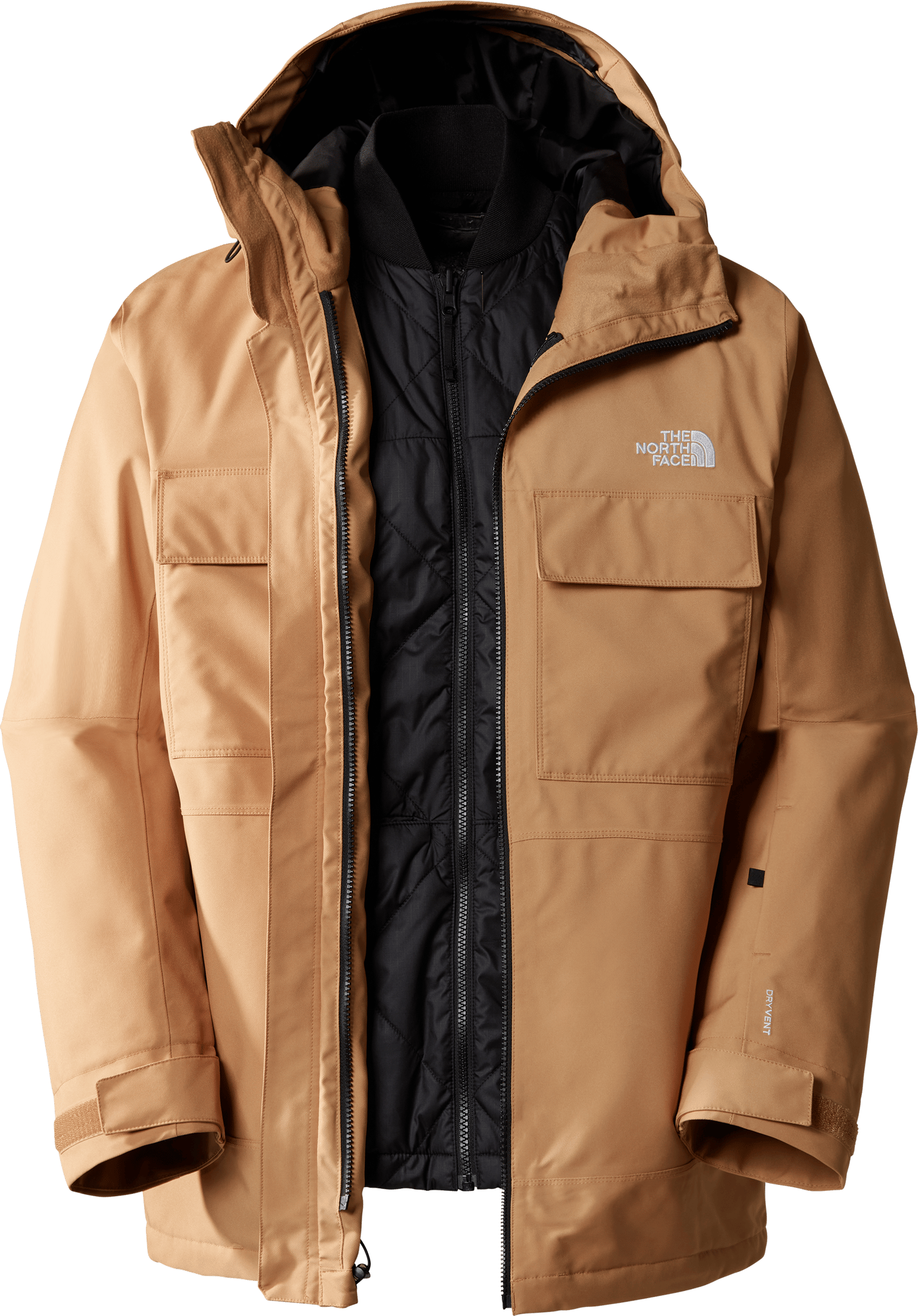 Men's Fourbarrel Triclimate Jacket ALMOND BUTTER/TNF BLACK