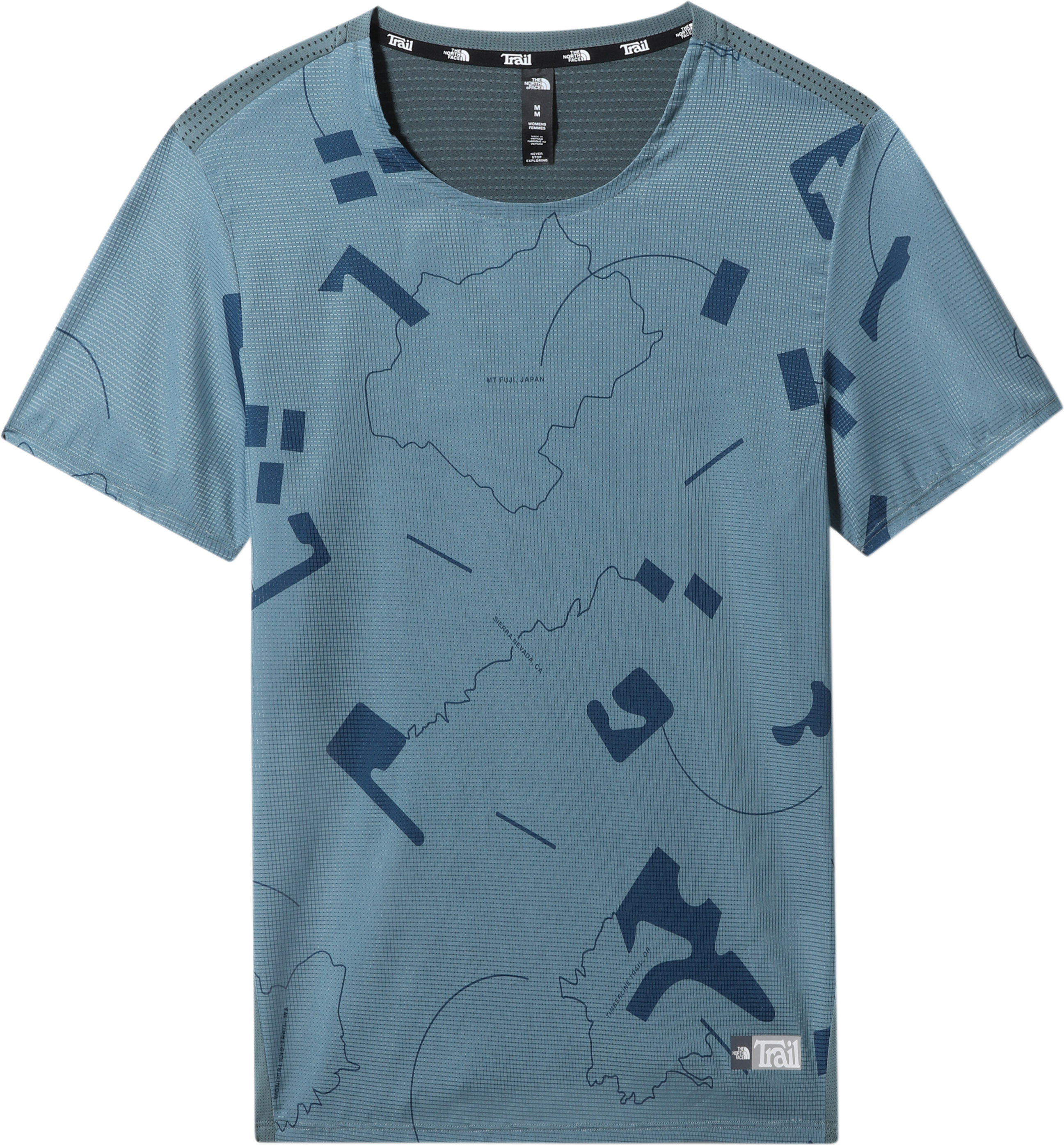 Men’s Printed Sunriser Short Sleeve Shirt Goblin Blue Trail Marker Print