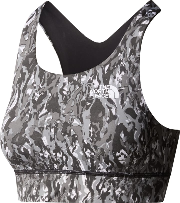 The North Face Women's Flex Printed Bra Asphalt Grey Abstract L The North Face